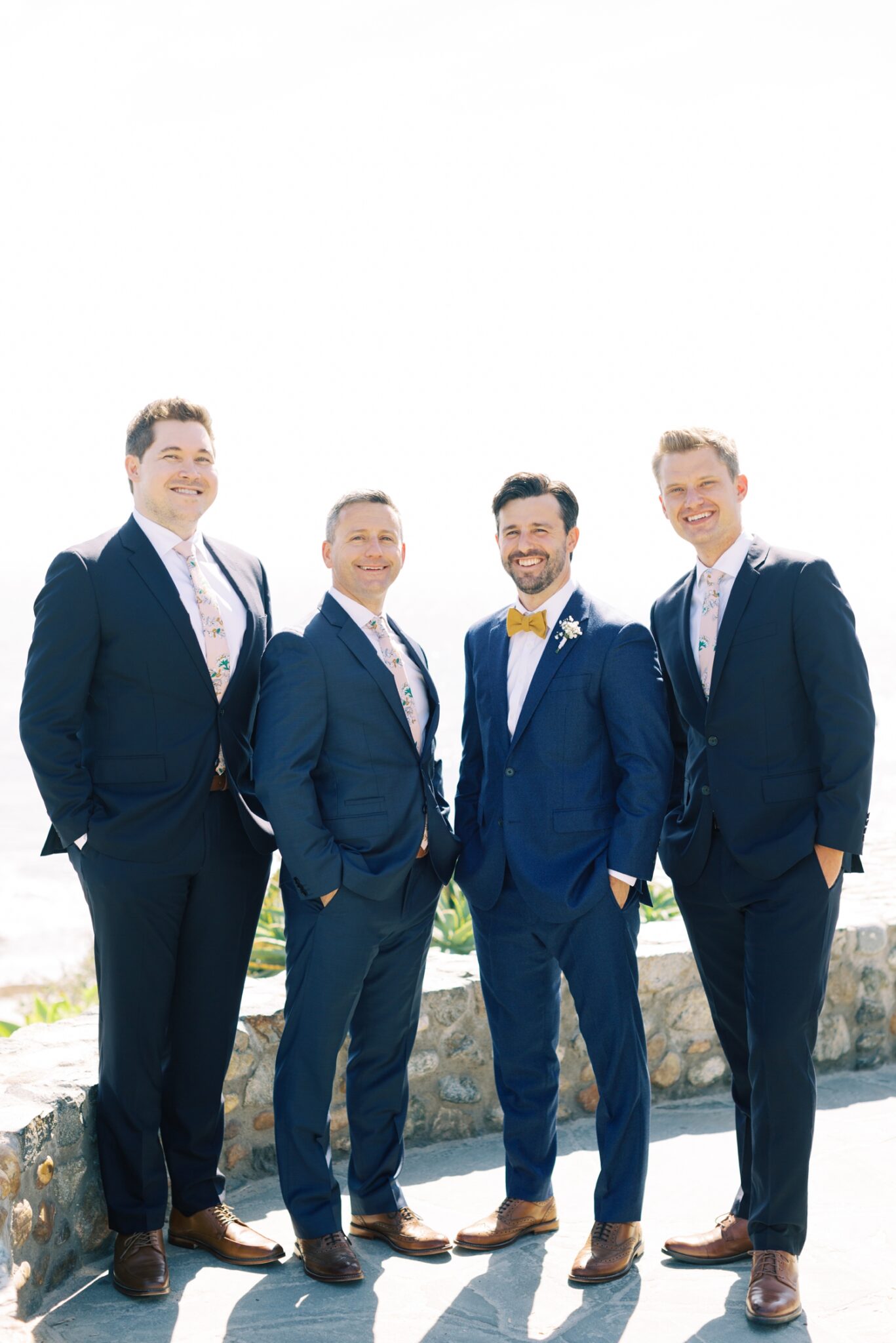 groomsmen navy blue suits