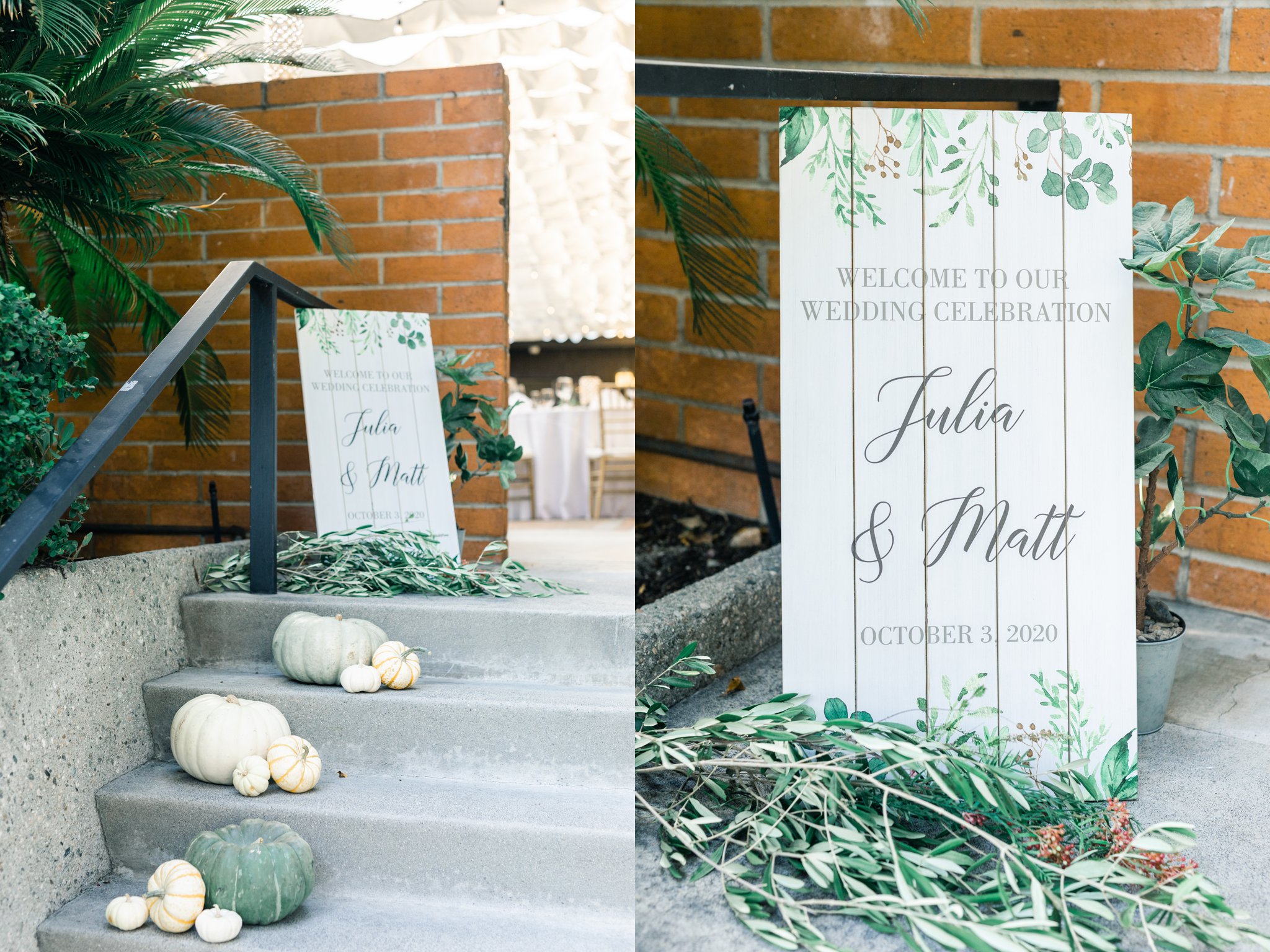 University Club of Pasadena Fall Wedding Details