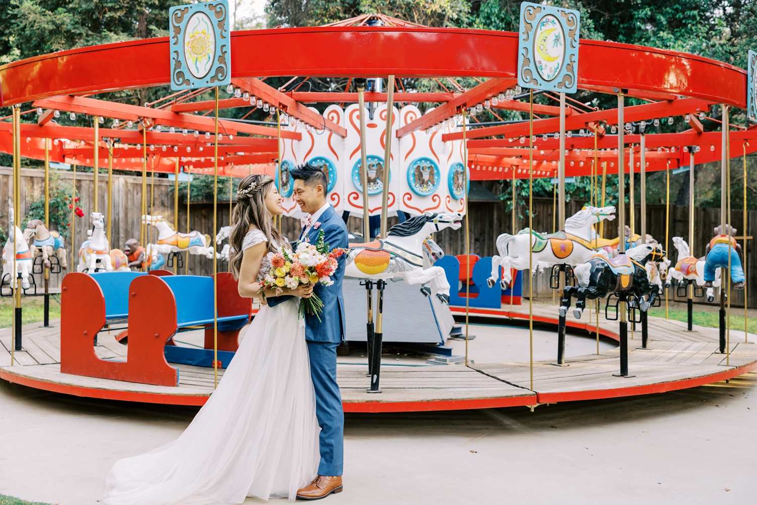 calamigos ranch merry go round wedding photos