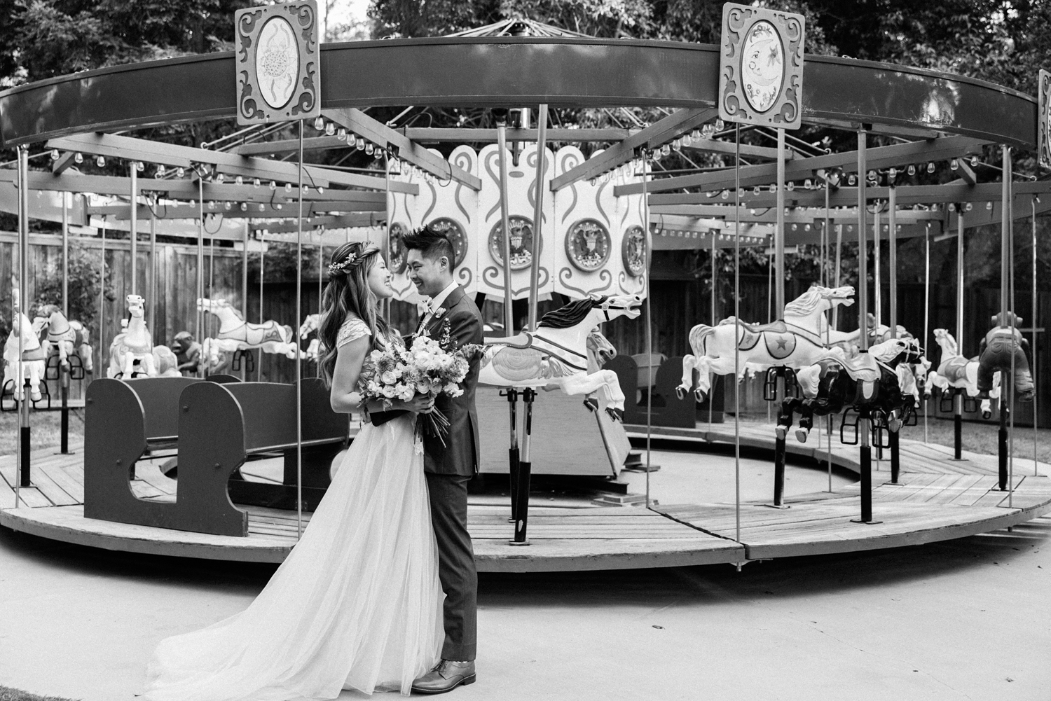 calamigos ranch carousel wedding photos