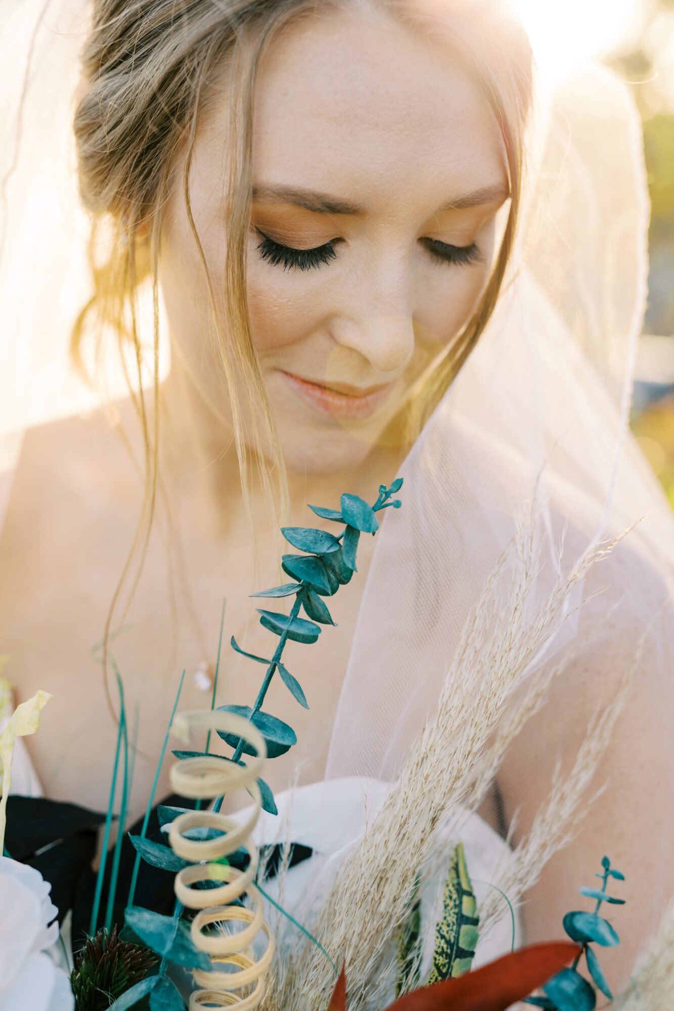 Bride Portraits at the reef restaurant