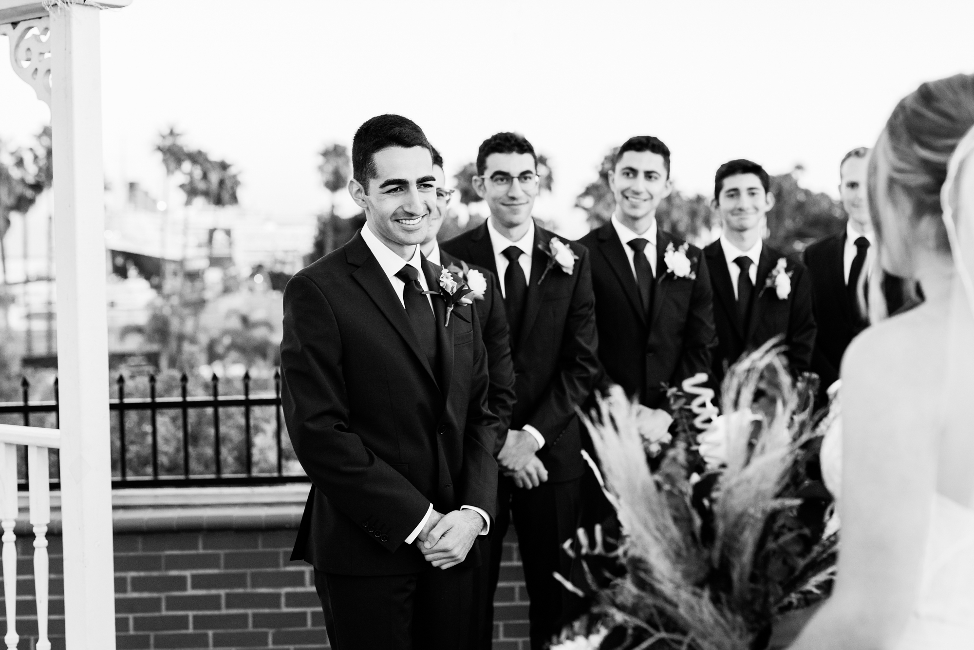 Wedding Ceremony at the Reef Restaurant in Long Beach