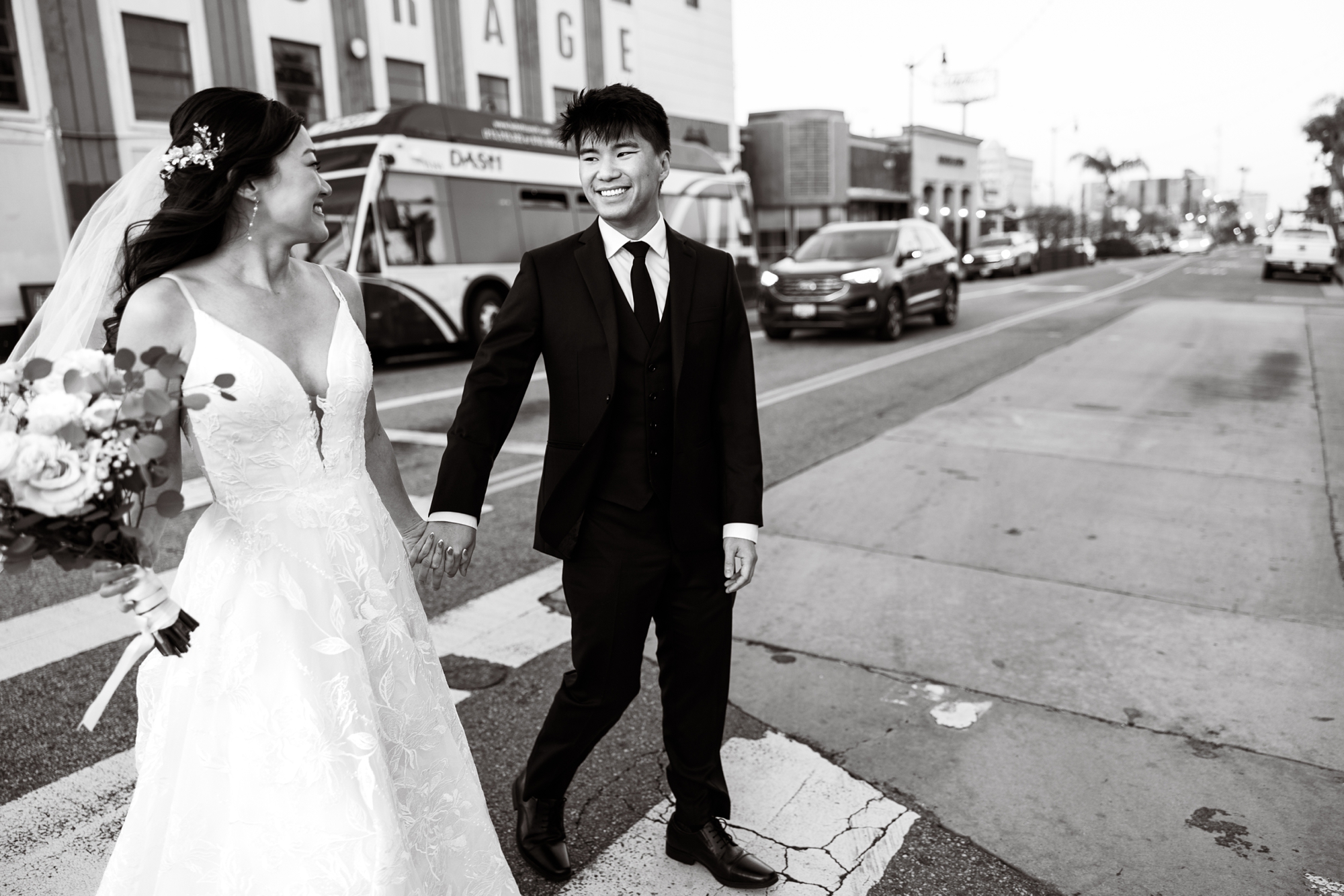 Couple Portraits Outside of the Lombardi House | Los Angeles