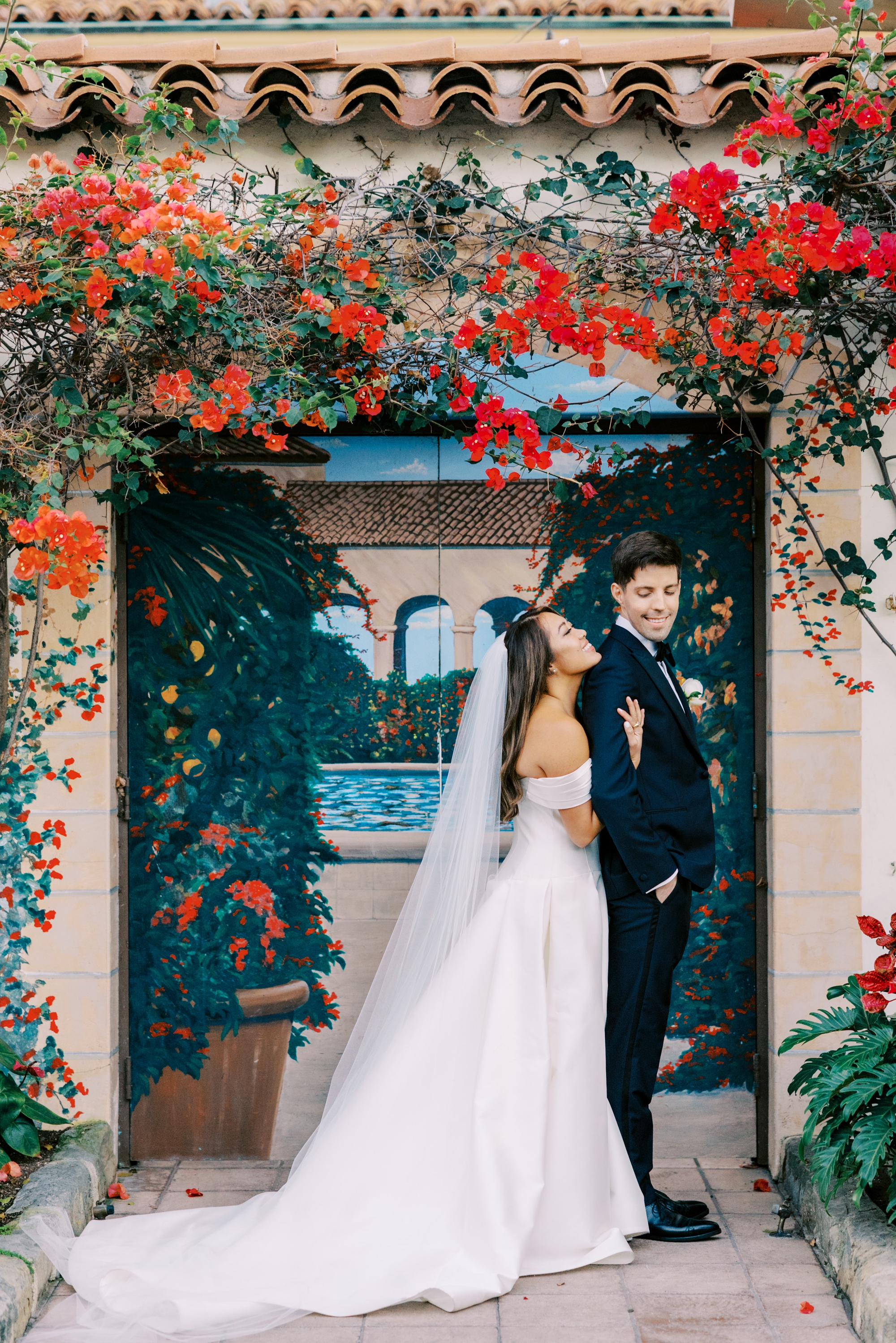 Couple with Bougainvillea 